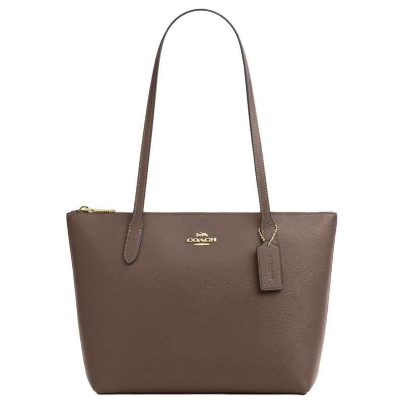 

COACH Fiona 24 Zipper Solid Color Tote Bag Tote Bag Shopping Bag Artificial Leather Shoulder Bag Medium Women s Dark Stone Blue синій