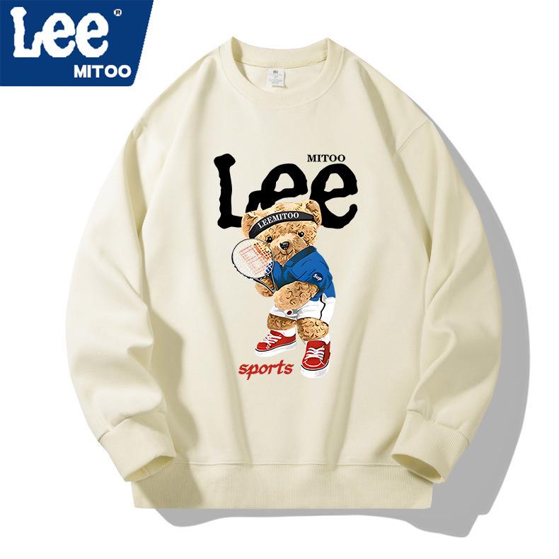 Lee & Mitoo Unisex Casual Fleece-gefüttertes Sweatshirt, 2025 Herbst/Winter Amerikanische Trendmarke
