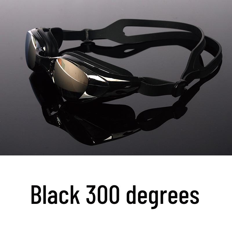 High-Definition Anti-Fog Electroplated Swimming Goggles with Silicone Straps
