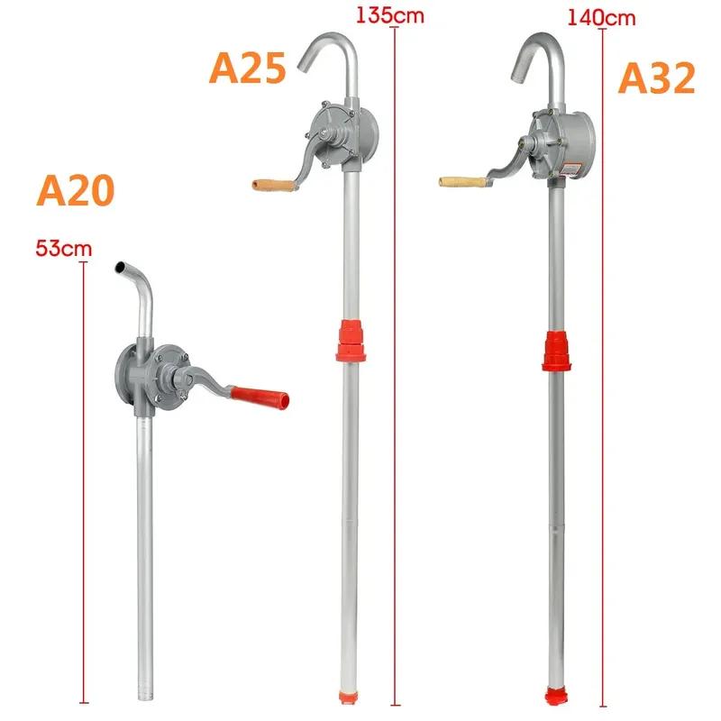 Manual Hand Pump Heavy Drum Rotary New Oil Fuel Barrel Heavy Duty Pump Oil Diesels Fuel Pump Diesels Fuel Oil Gas Transfer Tool A20