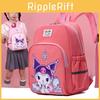 Adorable Cartoon Print Kids Backpack Lightweight Nylon With Comfy Arched Straps For Boys And Girls