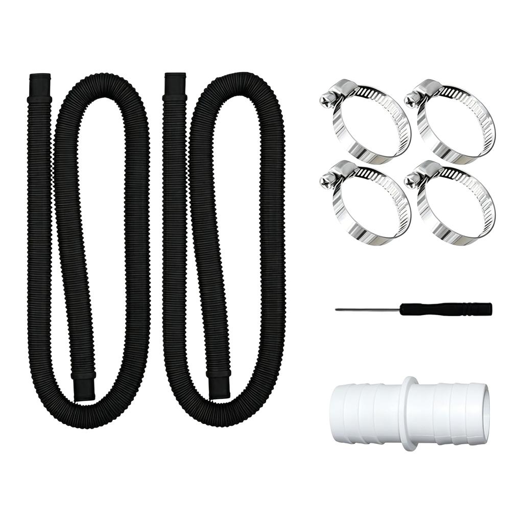 Tuyaux Flexibles pour Pompes de Filtration 1,5 m Étanches pour Piscines Hors-Sol Tuyaux de Pompe de Filtration 32 mm Pour Pompes de 300/330/530/1000 Gallons