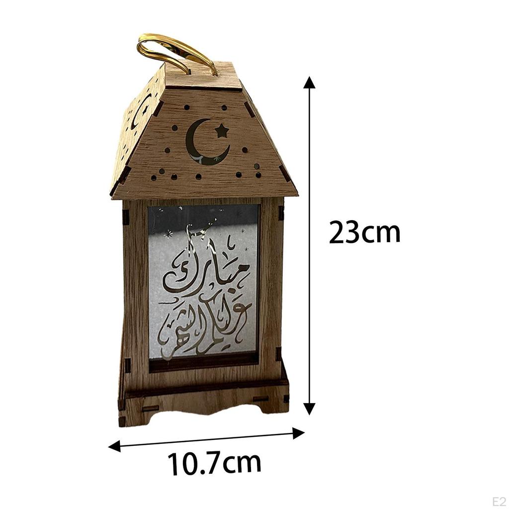 Eid Ramadan , Wood ,Battery Operated ,Decorative Table Lamp for garden and home indoor