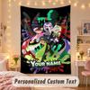 Custom Personalized Tapestry,Splatoon Print Custom Name Text Wall Art Hanging for Bedroom