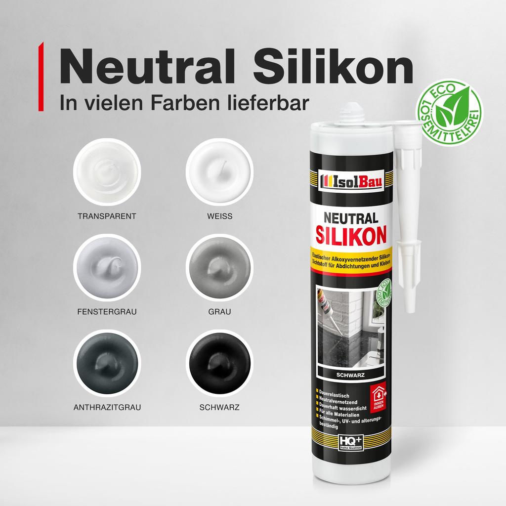 IsolBau Neutral Silicone Black Neutralsilikon 1 x 300ml