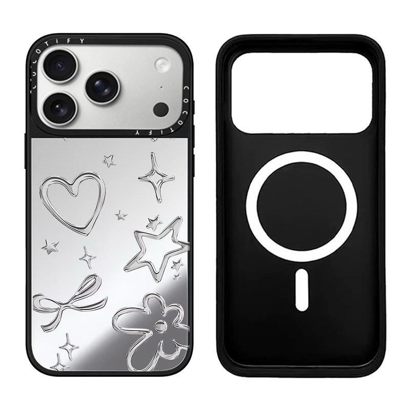 Lucky Powder Love Pentagram C Home MagSafe Magnetic Suction for IPhone Apple 17promax Mobile Phone Case 16