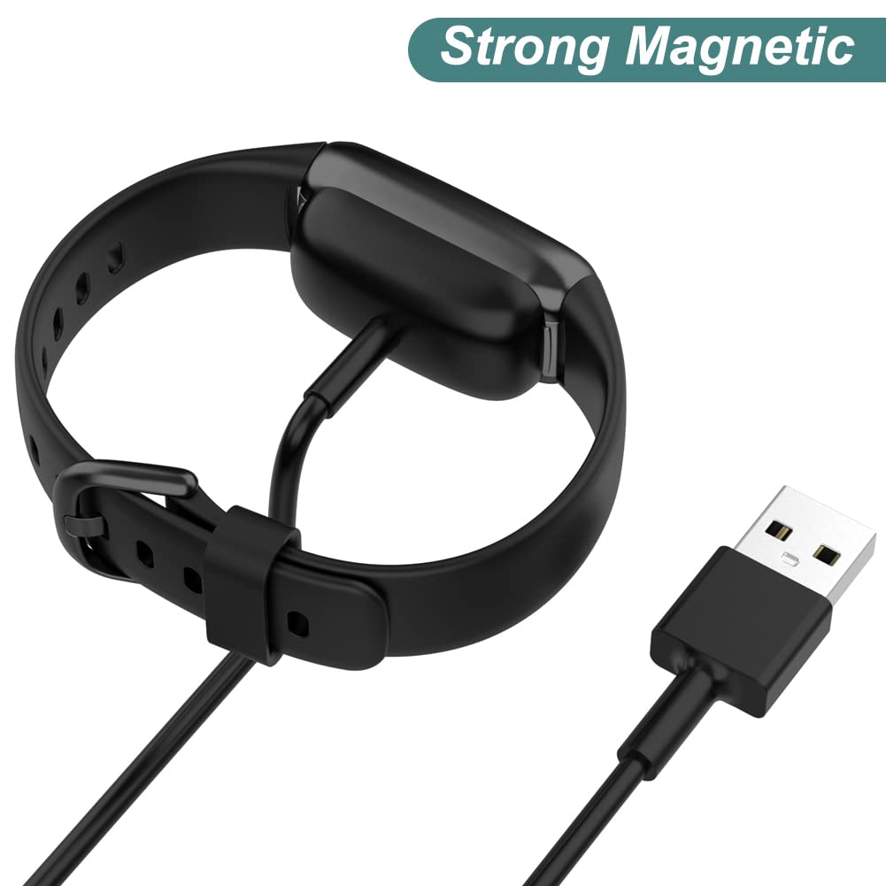 Kissmart Charger for Fitbit Luxe/Charge 6/Charge 5, Replacement Charging Cable Cord for Fitbit Charge 6/Charge 5/Luxe [3.3ft/1m]