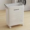 Bardzo Duży Składany Kosz na Pranie na Kółkach Oddychający Duża Pojemność z Uchwytami Odpowiedni dla Rodzin Els i Akademików