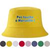 Chapeau Bob Réversible Unisexe Pas Touche Chapeau Seau Graphique Marseille Streetwear Harajuku Hip Hop Casquette de Soleil Style Ville France Gorros