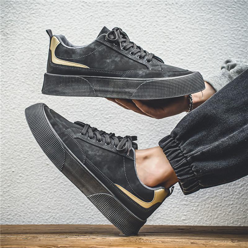 

Men s Shoes 2025 Summer New Board Shoes Trendy Versatile Men s Lace Up Height Increasing Soft Sole Men s Sneaker Leisure Shoes 39 серый