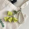 Cute Pearl Keychain, Thread Hook Orchid Flower String Design, Durable Packaging Buckle, Suitable for Practical Small Pendants In Keybag Accessories.