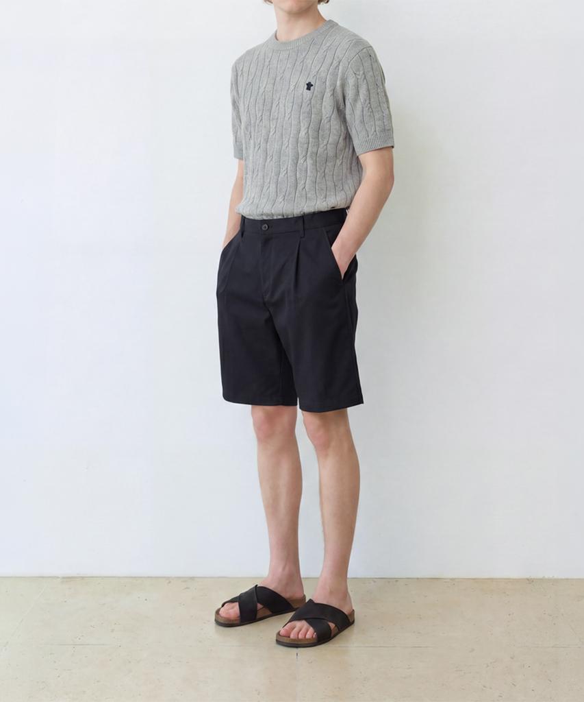 Edeunbeoleokeulleob Inverted Tuck Shorts (Navy)