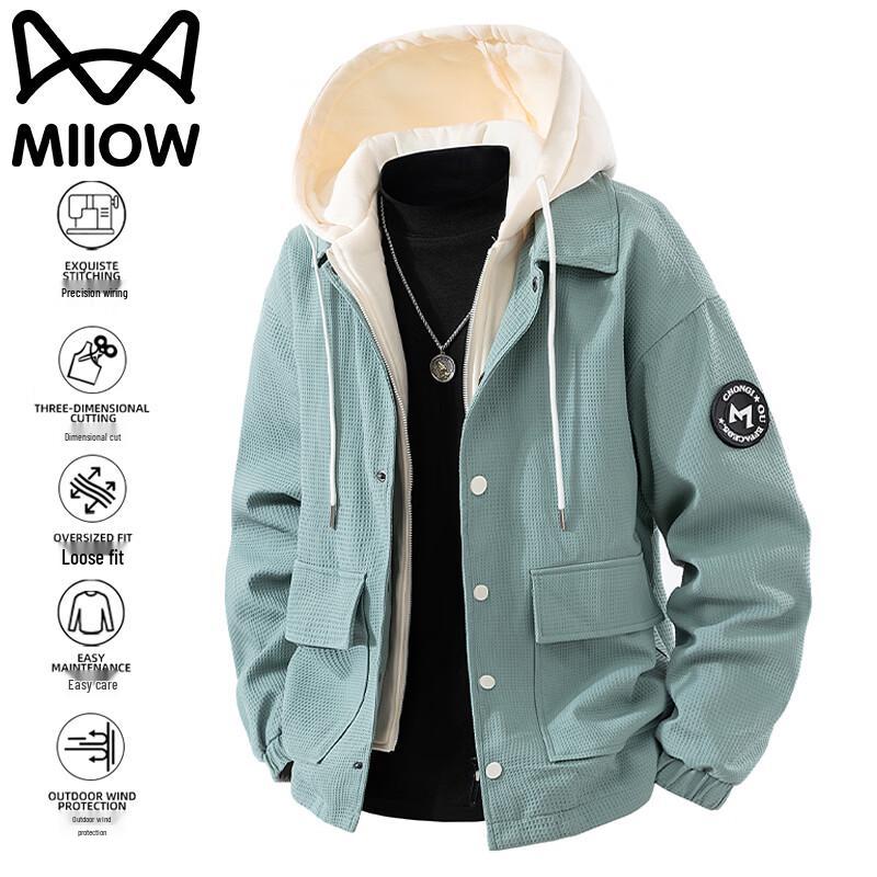 MiiOW Men's Casual Hooded Windproof Sport Jacket