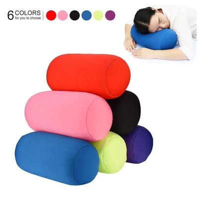 Roll  Home Seat Head Rest Neck Support Travel Micro Mini Microbead Cushion