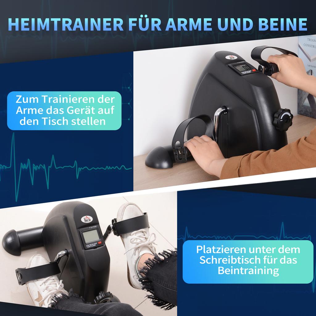 Mini Exercise Bike Arm and Leg Trainer Pedal Trainer for Seniors with LCD Display Adjustable Resistance Fitness Bike Exercise Bike for Home Office 35