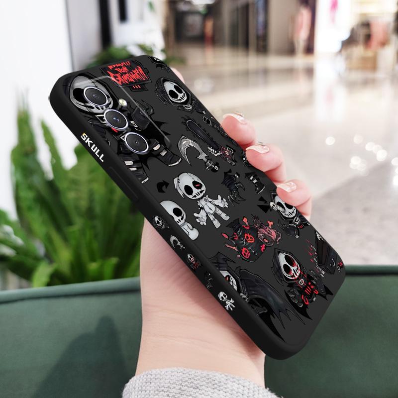 

Dark Skeleton Case For Samsung A54 A34 A24 A14 A04 A04E A73 A53 A33 A23 A13 A03 A72 A52 A52S A32 A22 A15 A25 A35 A55 4G 5G For Samsung A55 5G чорний