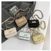 Korean Style Retro Women's Diamond Pattern Chain Crossbody Bag 2026 - Trendy Fashion Casual Small Square Shoulder Bag