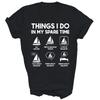 Segeln Ich mache in meiner Freizeit Bootfahren Boot Unisex Shirt Geschenk