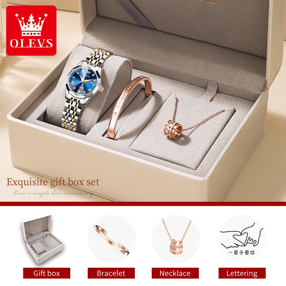 OLEVS 9931 Gift Box Quartz Watch Fashion Calendar Business Top Watch Waterproof Lady Watches