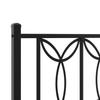 Metal Bed Frame with Headboard Black 140 X 190 Cm