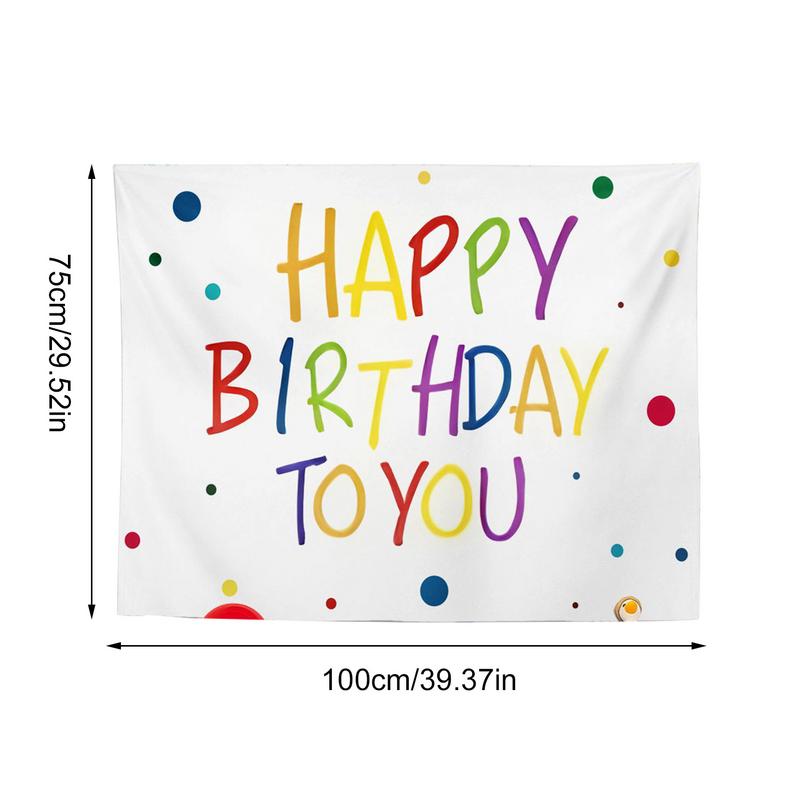 Birthday Letter Backdrop Cloth Banner Backdrop For Joyous Celebrations Exquisite Smooth Birthday Party Photo Background Colorful