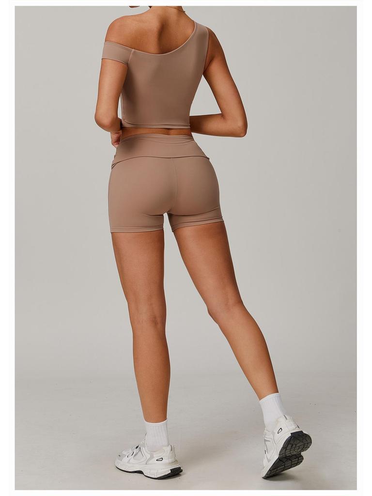 Women's Eco-friendly Recycled High-Waisted Quick-Dry Tummy Control Yoga and Running Shorts