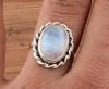 Solid 925 Sterling Silver Moonstone Gemstone Boho Designer Ring Handmade Jewelry