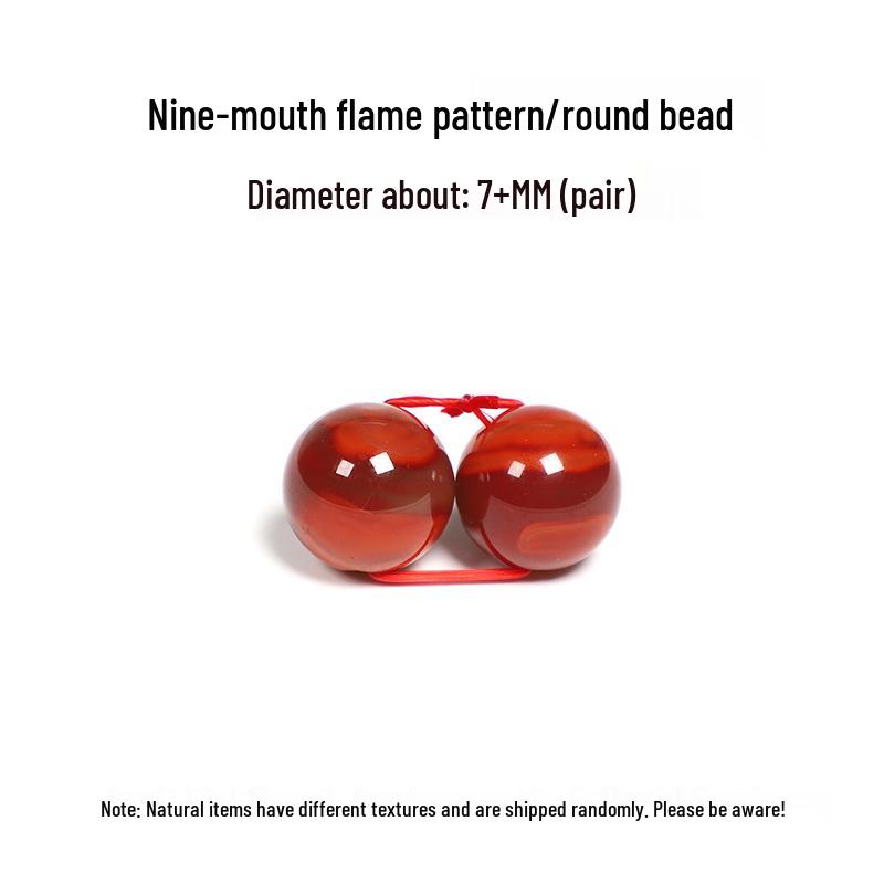 Liangshan Flame Pattern Southern Red Agate Loose Beads for Bracelets