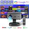XIWBSY 45000Lumens Official Google TV Projector WiFi6 Android 14.0 4K UHD Projector Home Theater Daytime Projector Movie Beamer