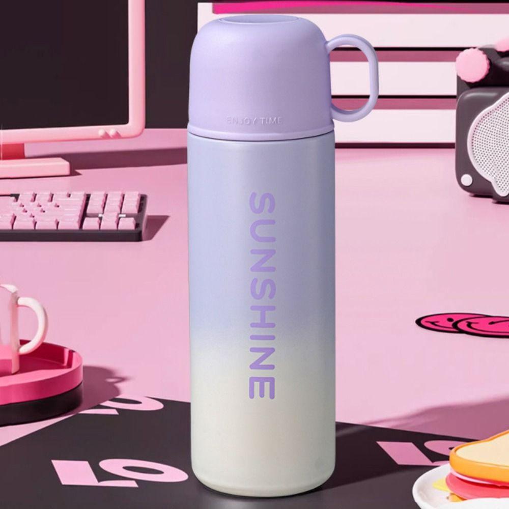 Fashion Insulation Cup 500ml Water Bottle Portable Coffee Mug  Travel