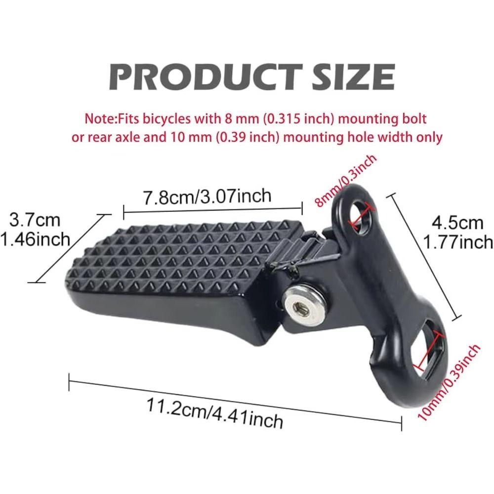 Anti Slip Surface Bicycle Rear Foot Pegs Aluminum Zinc Zinc Alloy Passenger Footrests Motorcycle