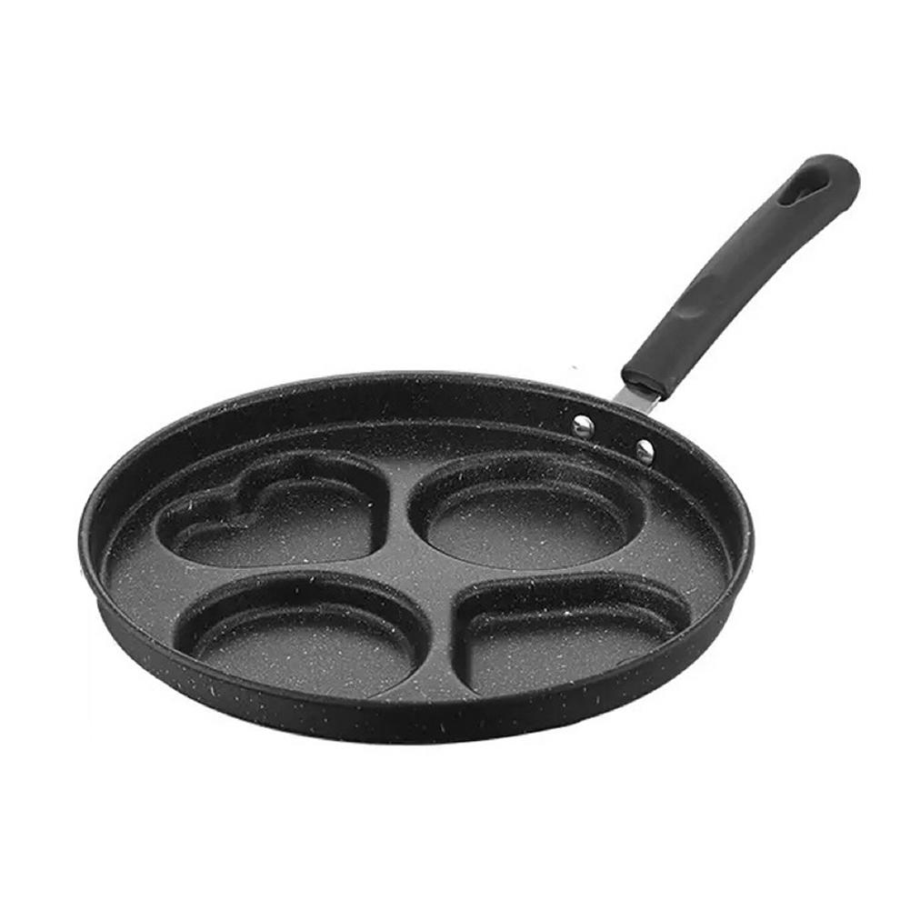 4-Hole Frying Pot Pan Thickened Omelet Pan Non-stick Pans Pan Steak Purpose Pan Cooking Cookware Dual Pancake Egg Egg Ham O1Q1