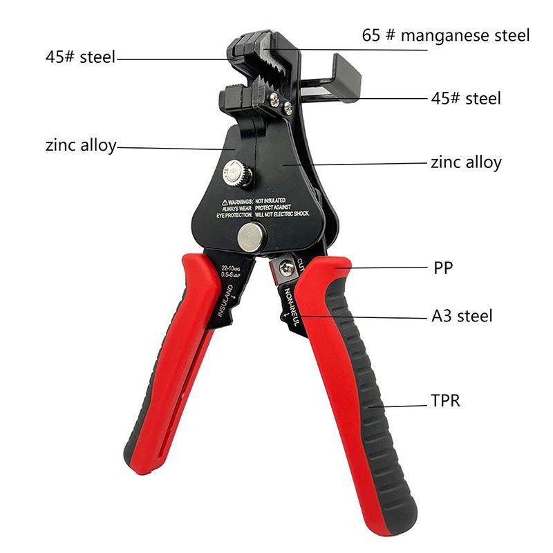 Multi-Function Wire Stripper Automatic Cable Cutter & Crimping Tool For Fiber Optic Coaxial & Electrical Wires