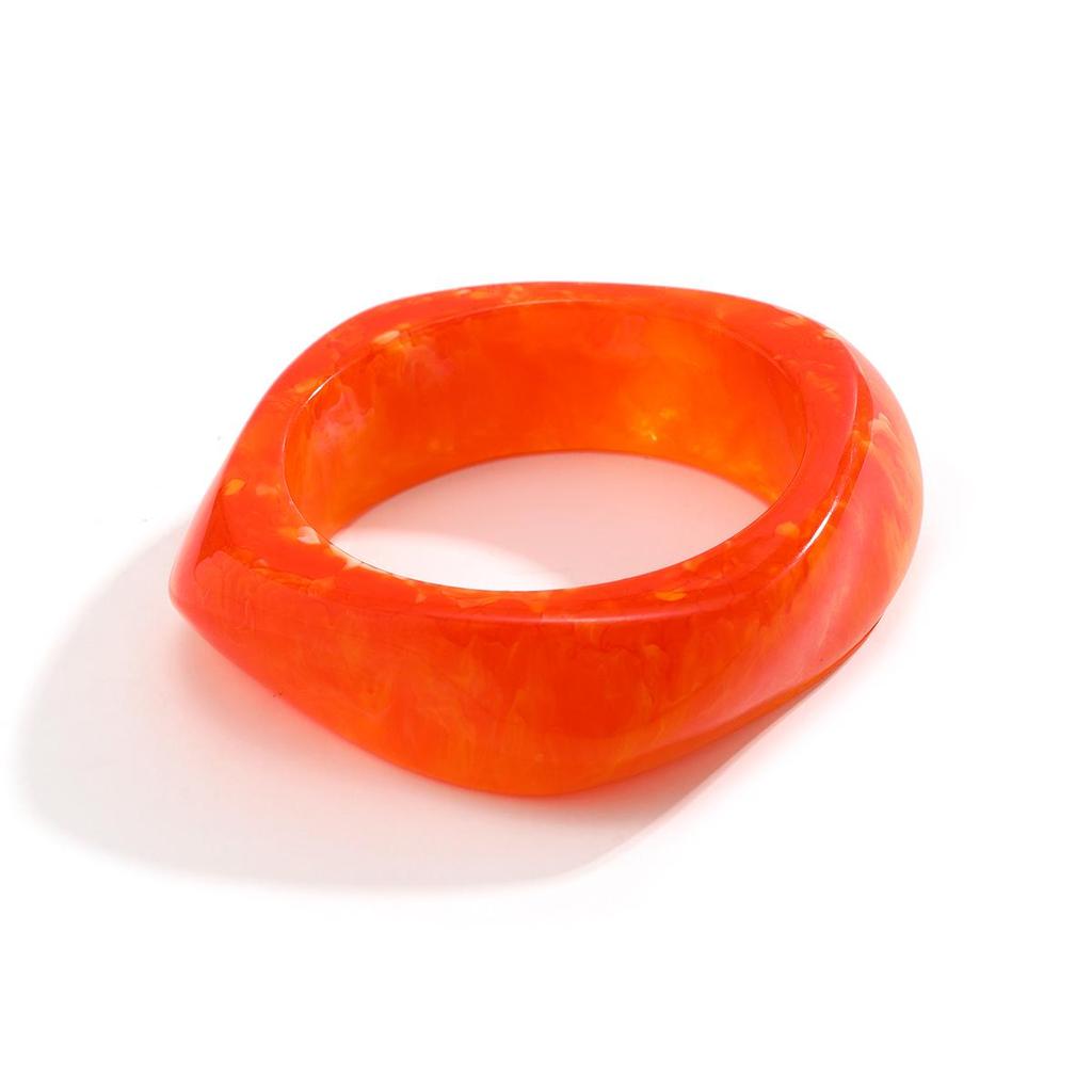 Vintage Schildpatt Polygonaler Durchscheinender Armreif - Europäisches & Amerikanisches Cross-Border-Design