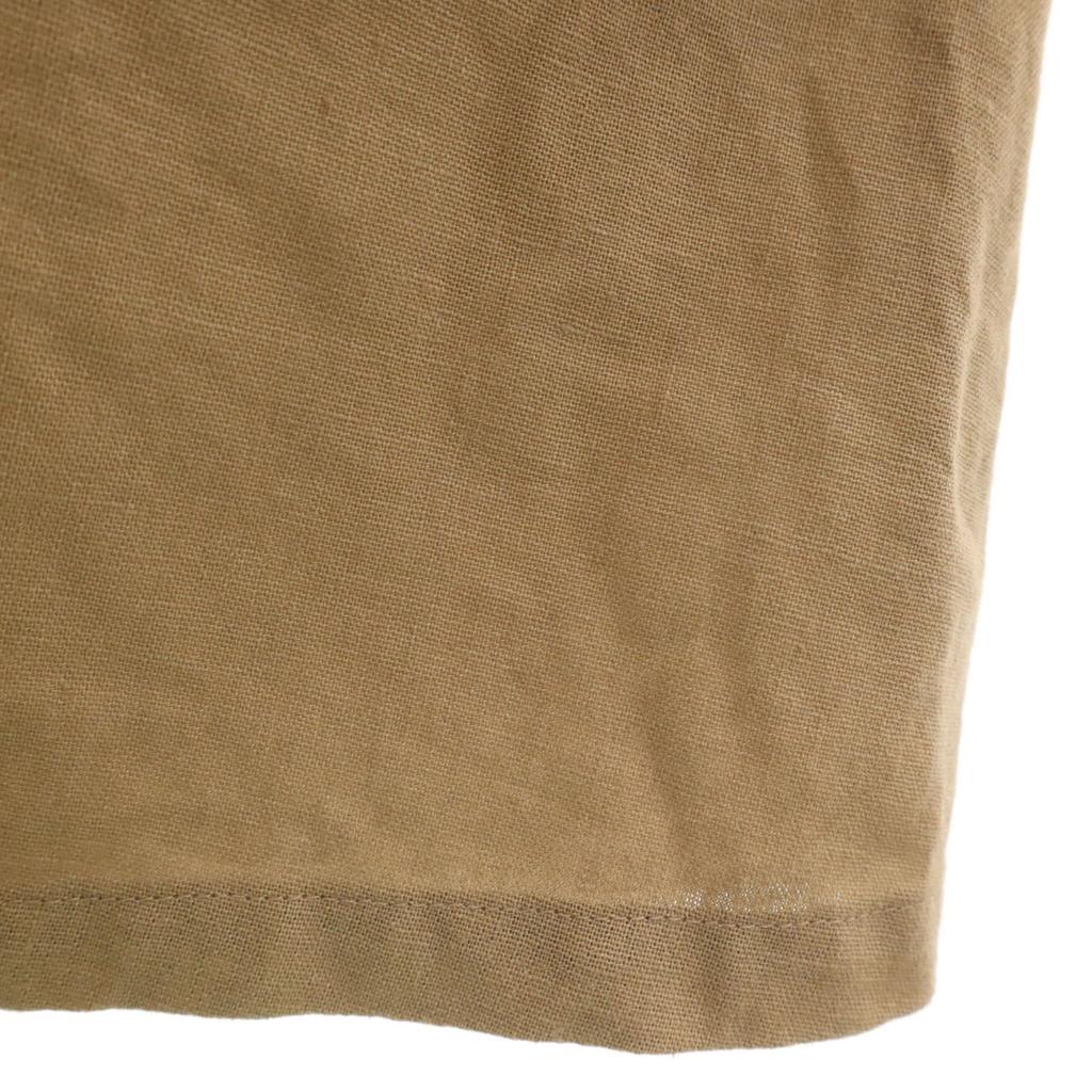 Mizuiro Ind Made In Japan Linen Blend Long Sleeve Gown Coat Beige Brown Women Used