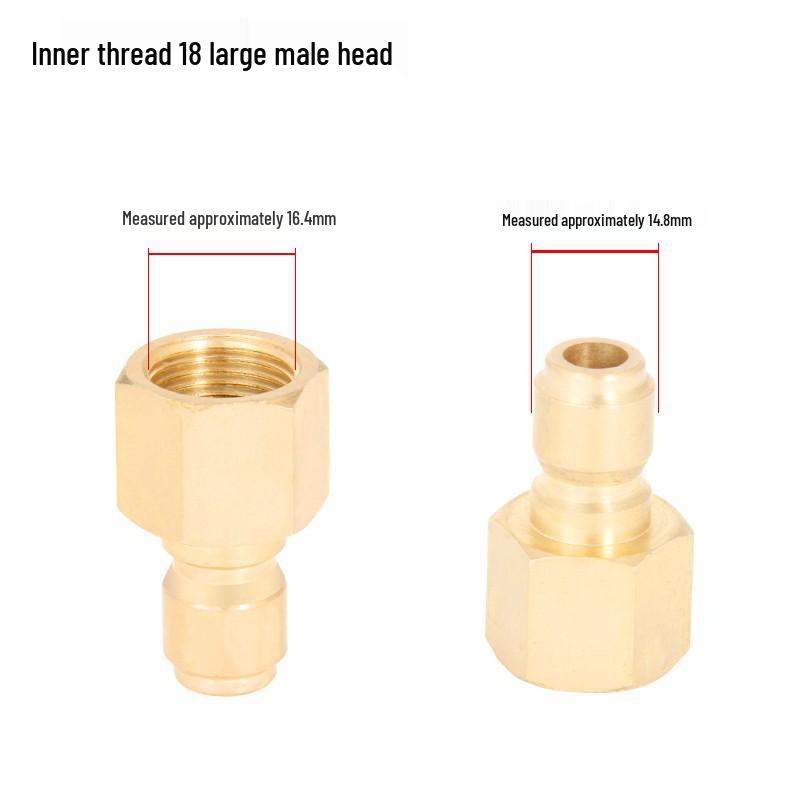 High-Pressure Water Gun Quick Connector for Car Washer, Pipe Cleaning Machine, Copper Accessories