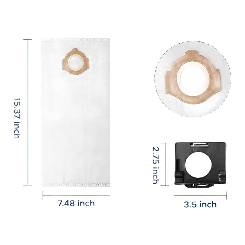 For M12 Model 0960 20 Vacuum Cleaner Dust Bags 6 Pack with Removable Holders Compatible with 49-90-2016 Vacuum Cleaner