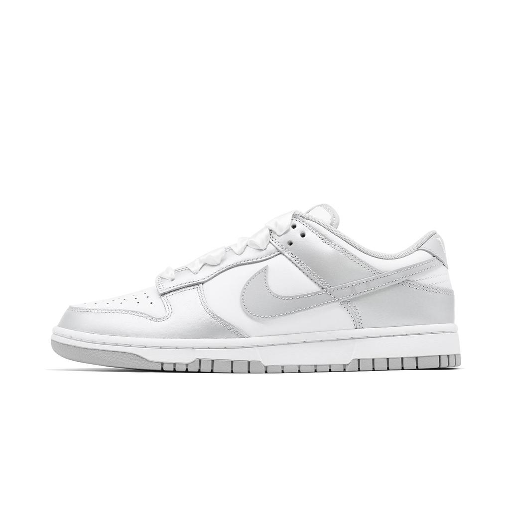 Nike Dunk Retro 'Grey Fog' Silver Ballet Low top Skateboard Shoes Men's Silver Gray White DD1391-103(Team140-)