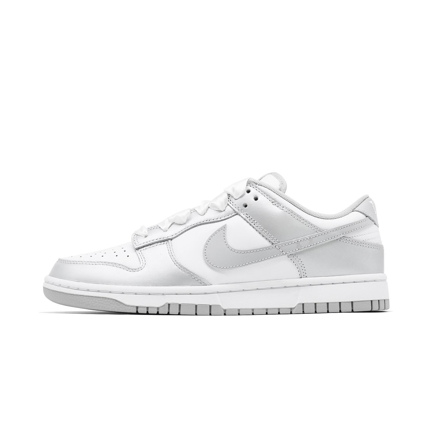 

Nike Dunk Pure Dust Slip Resistant Abrasion Resistant Low top Skateboard Shoes Women s Silver Gray White DD1503-103(Team140-) 36.5