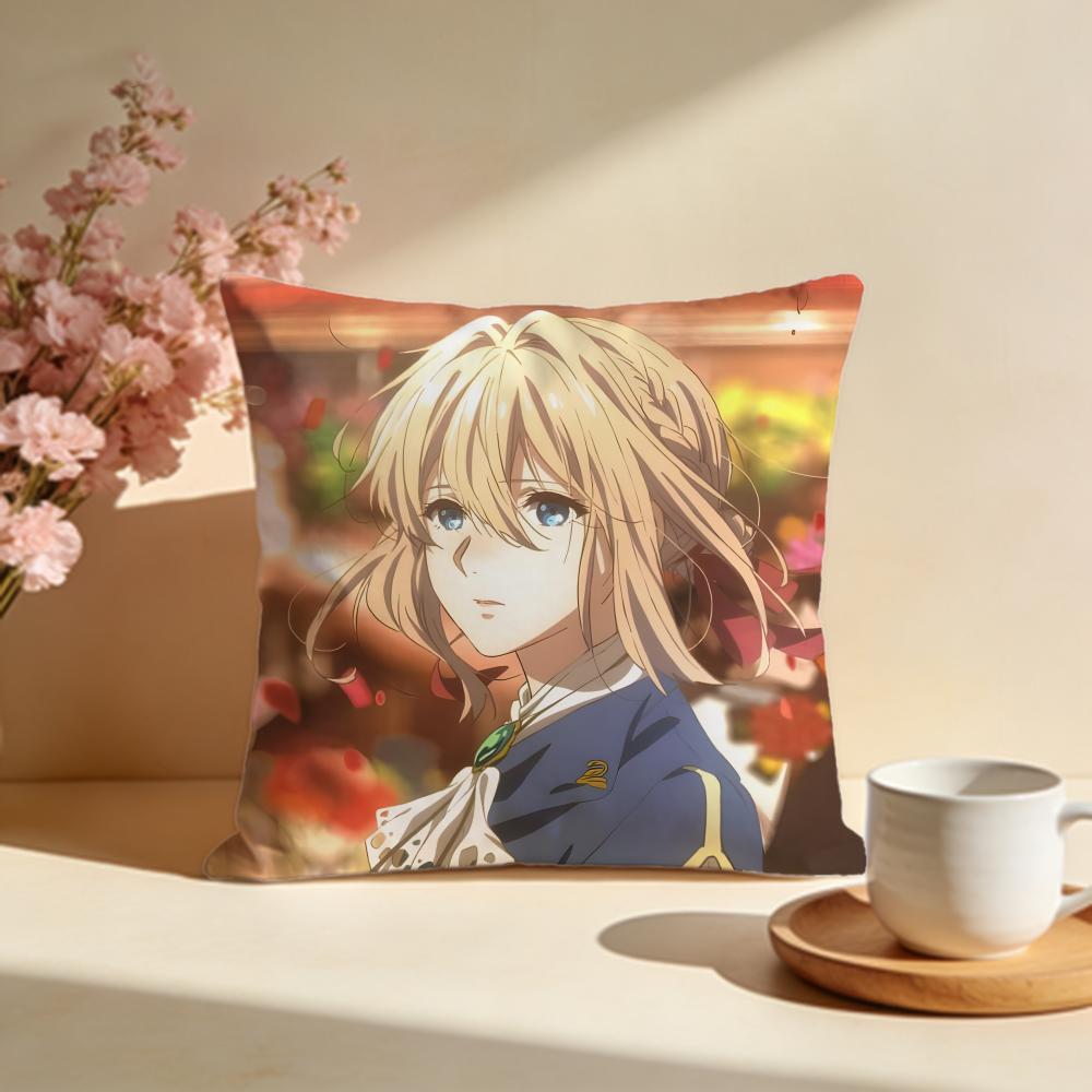 Stylish VViolet Evergardeniou Cushion Cover Stylish Washable Pillow Cover Ideal for Couch Bedroom Car Decoration