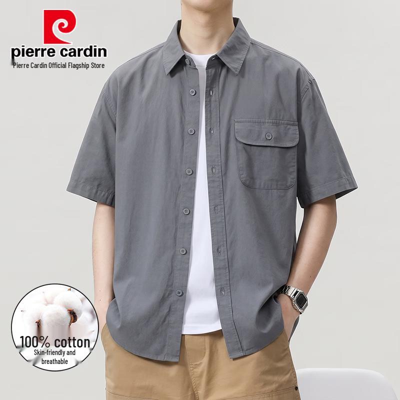 Pierre Cardin Men s 100% Cotton Wrinkle-Free Casual Shirt 4XL