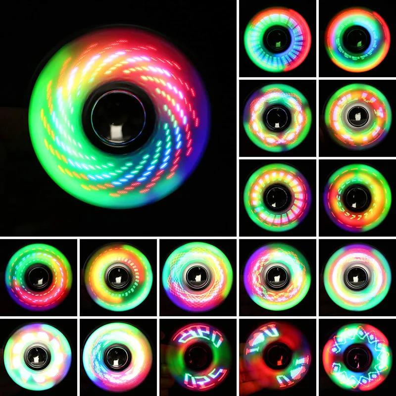 Luminous LED Fidget Spinner Hand Top Spinners Finger Stress Relief Toys for Kids Children Glow In Dark Light EDC Figet Spiner