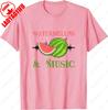 Melons and Music Watermelon Summer Fruits TShirt Classic Letter Print Tee Unisex Summer Cotton Casual New Arrival Breathable Tops