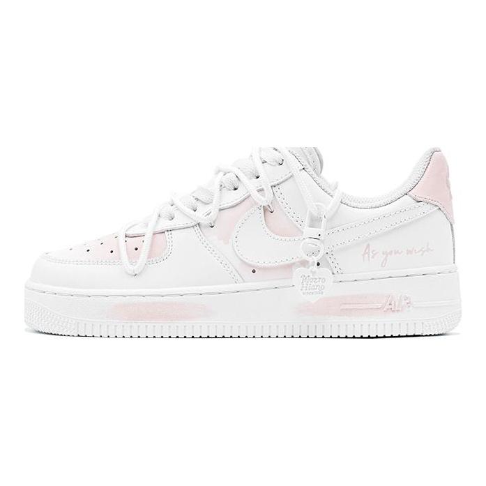 Nike Air Force 1 Slip Resistant Slip Resistant Low top Skateboard Shoes Women's Pink White DH2920-111(TeamS-S-BOX)