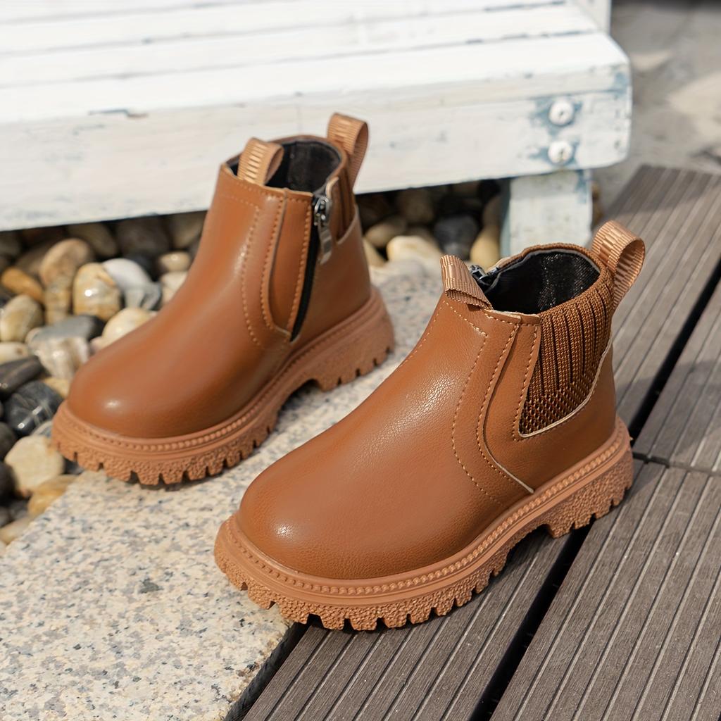 [Non-slip Boots] Boots with Side Zipper | Non-slip, Wear-resistant | for Girls | Autumn and Winter