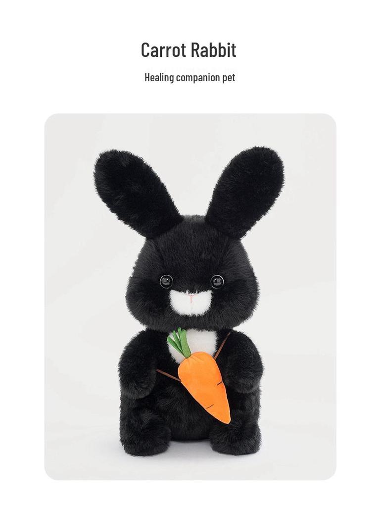 Hugs Baby Genuine Plush White Rabbit Holding Carrot - Creative Gift Toy