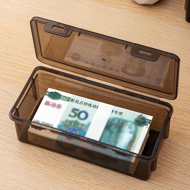 Czarne Przezroczyste Plastikowe Pudełko do Przechowywania z Pokrywką na Długopisy, Ołówki, Markery, Przybory Szkolne i Organizację Biura, Organizer na Biurko