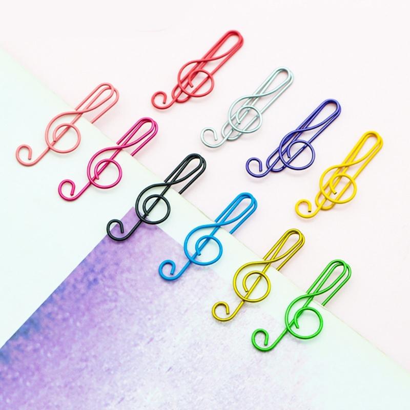 50 ks notových sponek na papír, barevné kancelářské sponky 40 mm, malé kovové kancelářské sponky, sponky na papír pro organizaci papíru a fotografií