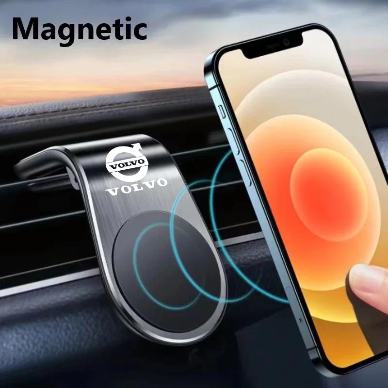 vzsnc3 Car Mobile Metal Magnetic Car Phone Holder For Volvo XC90 V90 V60 XC60 V40 S80 S60 S90 C40 XC40 V70 XC70 C30 C70 EX90 Rdesign