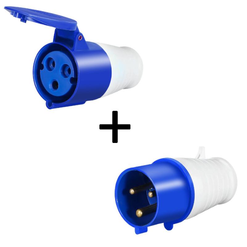 3/4/5PIN Car Connection Plug Adapter Main Plug Hook Up Site Adapter Mains Hook Up Site Socket Adapter 16A Caravan Motorhome